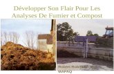 Développer Son Flair Pour Les Analyses De Fumier et Compost Robert Robitaille, agr. MAPAQ.
