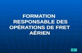 FORMATION RESPONSABLE DES OPÉRATIONS DE FRET AÉRIEN.
