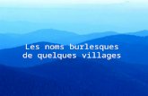 Les noms burlesques de quelques villages Malgré tout ce que l'on pourra dire sur ce village de la Drôme, ici on ne chôme pas !! Non, ce ne sont pas les.
