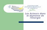 Les Acteurs dans le domaine de lÉnergie. 1 – Généralités sur lorganisation du système électrique français Suite aux directives européennes de décembre.