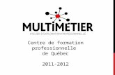 Centre de formation professionnelle de Québec 2011-2012.
