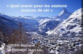 « Quel avenir pour les stations suisses de ski » GIGER Bertrand WASSMER Jean-luc.