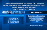Trithérapie antirétrovirale par ddI+3TC+EFV en prise unique quotidienne chez des enfants infectés par le VIH à Bobo-Dioulasso, Burkina Faso : BURKINAME.