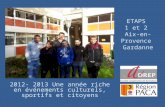 ETAPS 1 et 2 Aix-en- Provence Gardanne 2012- 2013 Une année riche en événements culturels, sportifs et citoyens.