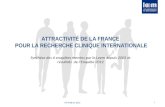 RV PJ 08 01 2013 ATTRACTIVITÉ DE LA FRANCE POUR LA RECHERCHE CLINIQUE INTERNATIONALE Synthèse des 6 enquêtes menées par le Leem depuis 2002 et résultats.