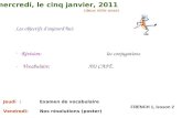 Les objectifs daujourdhui: - Révision: les conjugations - Vocabulaire: AU CAFĒ. mercredi, le cinq janvier, 2011 (deux mille onze) FRENCH 1, lesson 2 Jeudi.