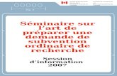 Fig. A Social Sciences and Humanities Research Council of Canada Conseil de recherches en sciences humaines du Canada Séminaire sur lart de préparer une.