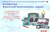 KYORITSU Electrical Instruments, Japan LEADER MONDIAL EN APPAREILLAGE DE TEST DINSTALLATIONS ELECTRIQUES DEPUIS 1940 KEW.