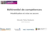 Référentiel de compétences Modélisation et mise en œuvre Nicole Teta Nokam MATI Montréal.