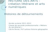 HISTOIRE DES ARTS : création littéraire et arts numériques Année scolaire 2011-2012 Classe de seconde professionnelle « Métiers du secrétariat » Cécile.