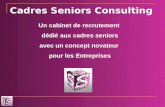 Cadres Seniors Consulting Un cabinet de recrutement dédié aux cadres seniors avec un concept novateur pour les Entreprises.