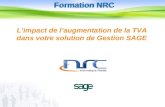 Limpact de laugmentation de la TVA dans votre solution de Gestion SAGE Formation NRC.