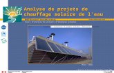 Cours danalyse de projets dénergies propres Photo : RNCan Analyse de projets de chauffage solaire de leau Capteurs solaires à plans vitrés, Ontario, Canada.