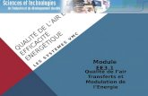 QUALITÉ DE LAIR ET EFFICACITÉ ENERGÉTIQUE LES SYSTEMES VMC Module EE3.1 Qualité de lair Transferts et Modulation de lEnergie.