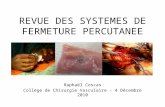 REVUE DES SYSTEMES DE FERMETURE PERCUTANEE Raphaël Coscas Collège de Chirurgie Vasculaire - 4 Décembre 2010.