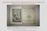 Quelques étapes de la restauration dun ouvrage par latelier de reliure du Limousin GARIDEL, Pierre Joseph. Histoire des plantes qui naissent en Provence.