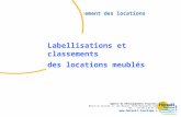 Labellisations et classement des meublés de tourisme dans lHérault Agence de D é veloppement Touristique Maison du Tourisme, av. des Moulins, 34184 Montpellier.