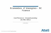 21/06/2012 Economies dénergies– DC France Conférence Cleantuesday 26/06/2012.