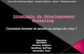 Cours de marketing intégré – Isabelle Wallard – Master 1 Marketing Vente Charlène Bertheau Justine Guebert Matthieu Raffier Alexandre Rose 1.