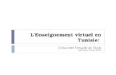 LEnseignement virtuel en Tunisie: Université Virtuelle de Tunis Adel Ben Taziri 2010