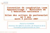 La recherche avance, la vie progresse. Convention de coopération Leem Apprentissage / Ministère de léducation nationale : bilan des actions de partenariat.