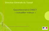 Direction Générale du Travail Questionnaire CHSCT « travailler-mieux » 27/05/10.
