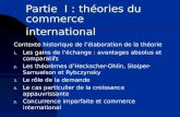 Partie I : théories du commerce international Contexte historique de lélaboration de la théorie 1.Les gains de léchange : avantages absolus et comparatifs