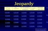 Jeopardy y au présent en au présent "y" au passé composé en au passé composé Pronoms pour deux Q $100 Q $200 Q $300 Q $400 Q $500 Q $100 Q $200 Q $300.