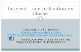 SANDRINE PAC-KENNY   FRANÇAIS POUR LES PROFS DE FRANÇAIS LANGUE ÉTRANGÈRE Internet – son utilisation.