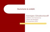 Survivre à crédit Georges Gloukoviezoff ONPES / 2G Recherche CREAI de Bretagne 23 novembre 2010.