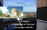 A Angers, la Résidence les Prés Sud Est presque achevée Vous cherchez Un appartement entre ville et nature,