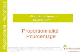 Proportionnalité - Pourcentage © Tous droits réservés 2011 Proportionnalité Pourcentage Mesdames Hélène Clapier et Dominique Halperin, professeures de.