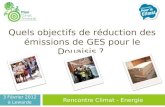Rencontre Climat - Energie 3 Février 2012 à Lewarde Quels objectifs de réduction des émissions de GES pour le Douaisis ?