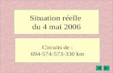 Météo VAV Montricher Fièque JP1 Situation réelle du 4 mai 2006 Circuits de : 694-574-573-330 km.