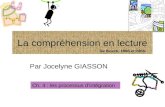 Par Jocelyne GIASSON Ch. 4 : les processus dintégration La compréhension en lecture De Boeck, 1996 et 2008.