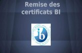 Remise des certificats BI. Visite dautorisation Course Équilibrés.