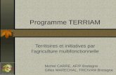 Programme TERRIAM Territoires et initiatives par lagriculture multifonctionnelle Michel CARRE, AFIP Bretagne Gilles MARECHAL, FRCIVAM Bretagne.