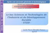 Série S ou série STI2D ? Après une seconde générale et technologique Le bac Sciences et Technologies de lIndustrie et du Développement Durable - STI2D.