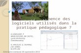 Quelle pertinence des logiciels utilisés dans la pratique pédagogique ? Séminaire national 26 septembre 2012 A LANGLADE, E MARCHISONE, JM CASTEL, Lycée.