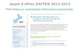 Appel doffres DAFPEN 2012-2013 .
