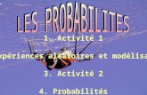 1. Activité 1 2. Expériences aléatoires et modélisation 3. Activité 2 4. Probabilités.