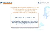 SERENSIA - AAREON Solution de traitement automatisé des factures fournisseurs reçues par voie électronique Extrait de la présentation du 10 juin 2010 Faciliter.