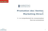 1 Promotion des Ventes et Marketing Direct 3 : Le comportement du consommateur face aux promotions UV207.