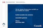 TR-34: Guide dinstruction du BSIF sur les modèles de capital Institut canadien des actuaires Assemblée générale Ottawa Novembre 2009.