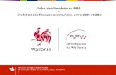 1 Salon des Mandataires 2013 – Evolution des finances communales entre 2006 et 2012.