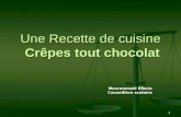 1 Une Recette de cuisine Crêpes tout chocolat Mavrommati Efimia Conseillère scolaire.