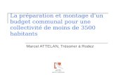 La préparation et montage dun budget communal pour une collectivité de moins de 3500 habitants Marcel ATTELAN, Trésorier à Rodez.
