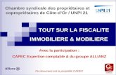 TOUT SUR LA FISCALITE IMMOBILIERE & MOBILIERE Chambre syndicale des propriétaires et copropriétaires de Côte-dOr / UNPI 21 Avec la participation : CAPEC.