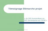 12 février 2010 – M. Terrier Témoignage Démarche projet « du SIG bureautique au SIG dentreprise au CG34 »