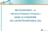 METEOSPASMYL et « Bonnes Pratiques Cliniques » DANS LE SYNDROME DE LINTESTIN IRRITABLE (SII)